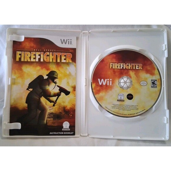 Real Heroes Firefighter Nintendo Wii 2009 w/ Manual - Picture 3 of 4